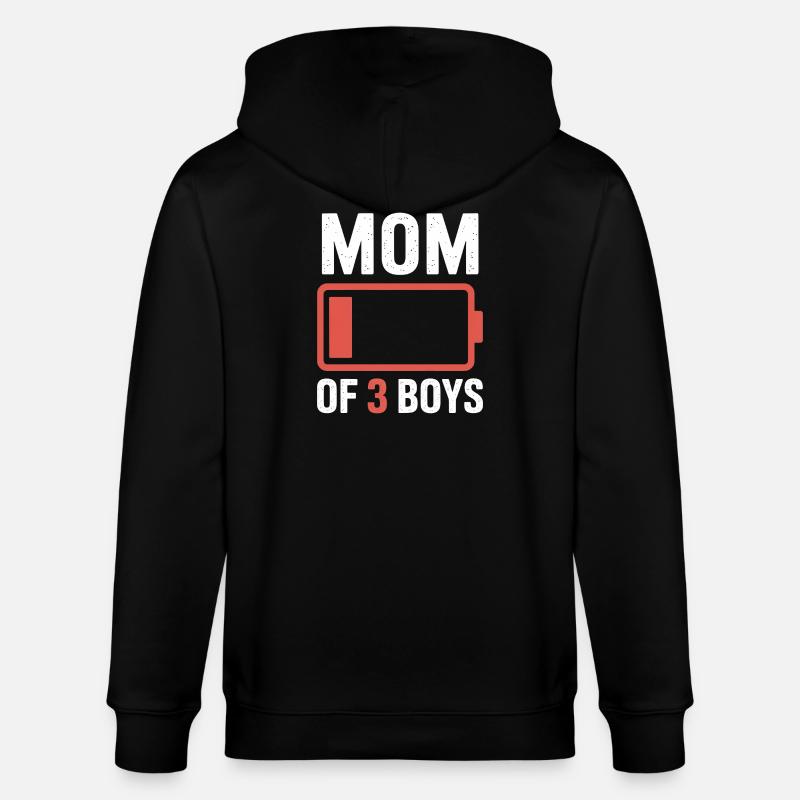 Mutter von 3 Jungen Batterie - Stanley/Stella Unisex Bio-Kapuzenjacke CULTIVATOR  - Schwarz