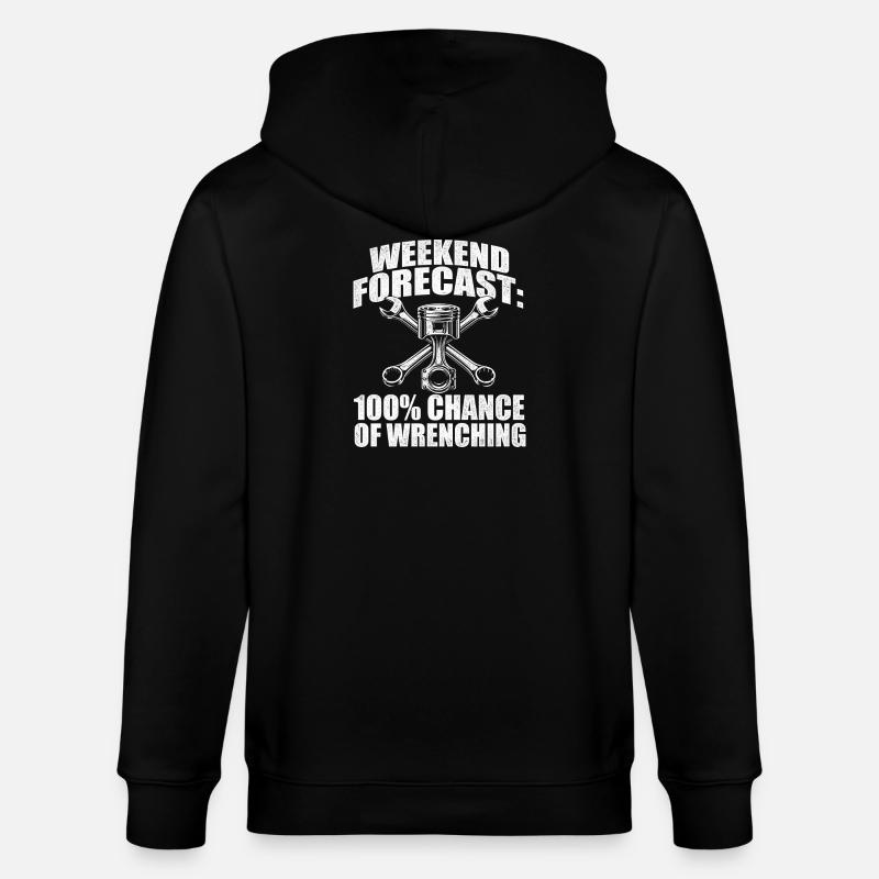 Wochenendvorhersage 100 Prozent Wrenching - Stanley/Stella Unisex Bio-Kapuzenjacke CULTIVATOR  - Schwarz