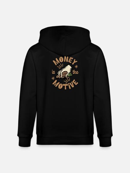 L’argent est le mobile - Veste à capuche bio CULTIVATOR Stanley/Stella Unisexe - noir