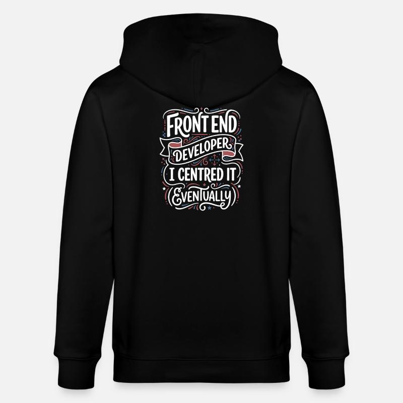 Développement frontend centré - Veste à capuche bio CULTIVATOR Stanley/Stella Unisexe - noir