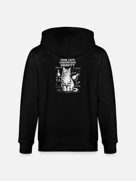 Natuurkunde Katten Uitspraken Wiskunde Grap Natuurkunde Gift - Stanley/Stella Uniseks bio-ziphoodie CULTIVATOR  - zwart