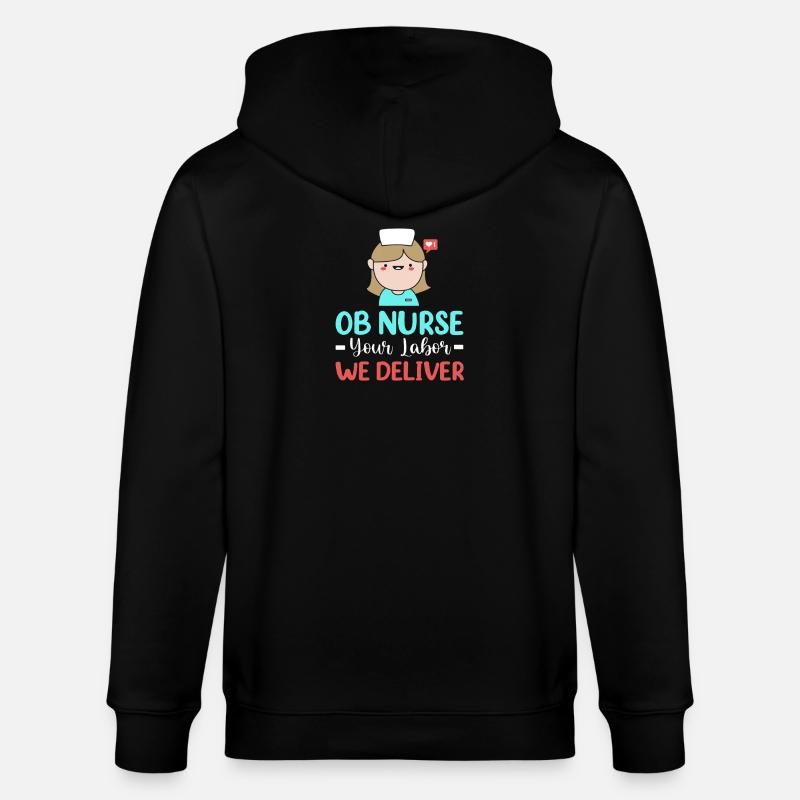Infirmière à l’hôpital de grossesse - Veste à capuche bio CULTIVATOR Stanley/Stella Unisexe - noir