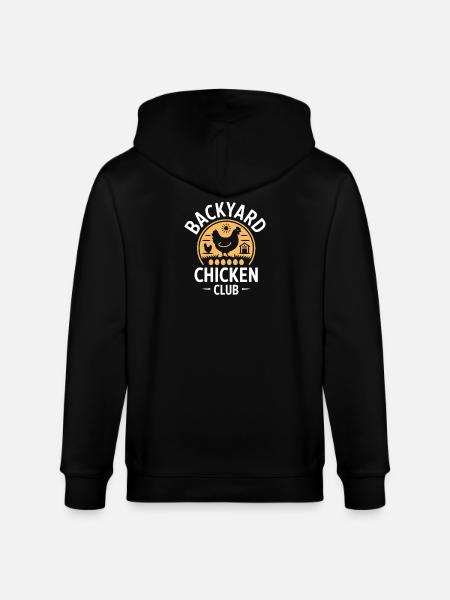 Backyard Chicken Club Chicken Keeper Chicken - Stanley/Stella CULTIVATOR  Unisex Organic Hooded Jacket - black