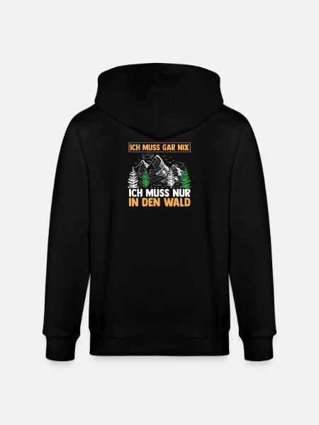 Jagd Jagen Waidmann Jäger - Stanley/Stella Unisex Bio-Kapuzenjacke CULTIVATOR  - Schwarz