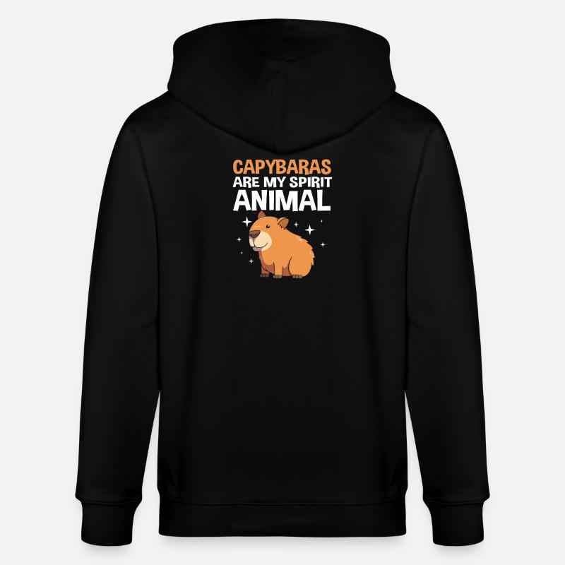 Capybara Capibara - Stanley/Stella Unisex Bio-Kapuzenjacke CULTIVATOR  - Schwarz