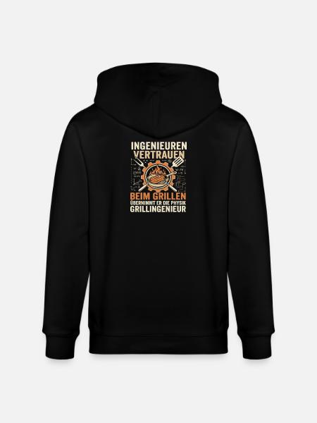 Grillingenieur: Physik am Feuer - Stanley/Stella Unisex Bio-Kapuzenjacke CULTIVATOR  - Schwarz