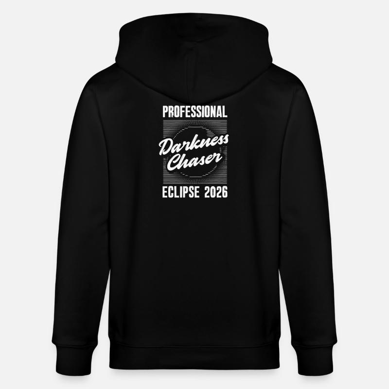 Éclipse solaire 2026, 12 août - Veste à capuche bio CULTIVATOR Stanley/Stella Unisexe - noir