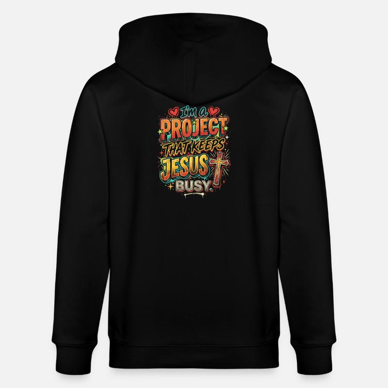 Projet qui occupe Jésus - Veste à capuche bio CULTIVATOR Stanley/Stella Unisexe - noir