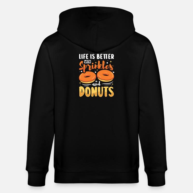Restauration rapide en donuts - Veste à capuche bio CULTIVATOR Stanley/Stella Unisexe - noir