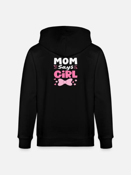 Mama Sagt Mädchen Gender Reveal - Stanley/Stella Unisex Bio-Kapuzenjacke CULTIVATOR - Schwarz