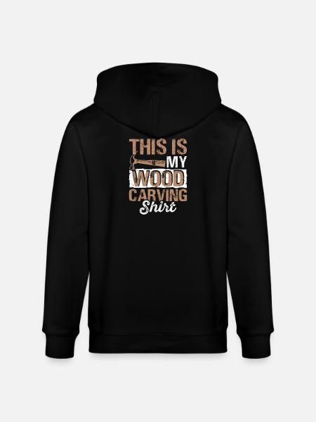 Holzschnitzerei Shirt Holzbild - Stanley/Stella Unisex Bio-Kapuzenjacke CULTIVATOR - Schwarz