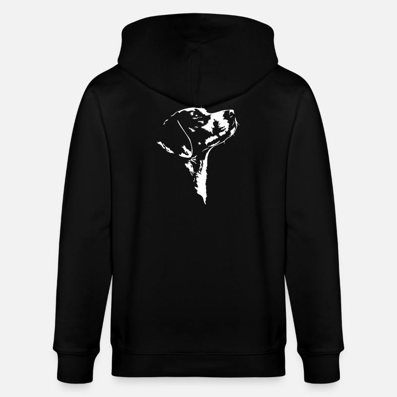 Harrier Silhouette Hunde Hund Wilsigns - Stanley/Stella Unisex Bio-Kapuzenjacke CULTIVATOR  - Schwarz