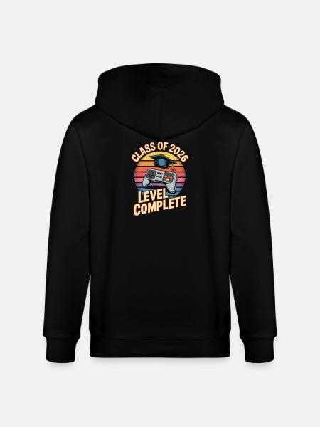 Level Complete 2026 Completion Retro Gaming - Stanley/Stella CULTIVATOR  Unisex Organic Hooded Jacket - black