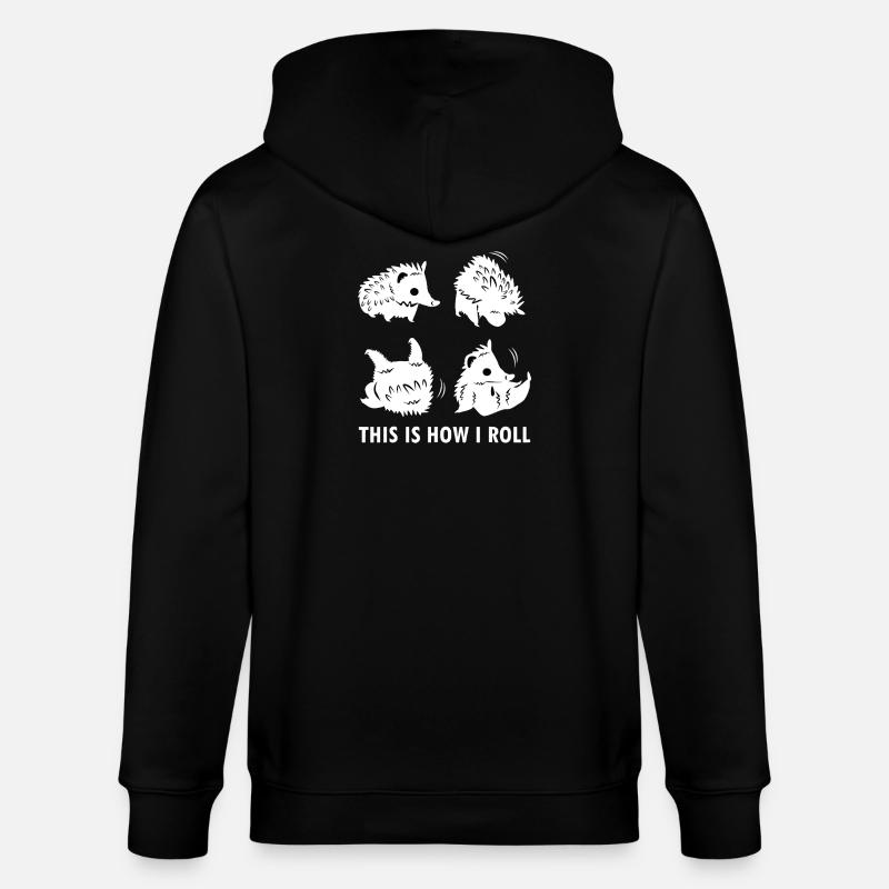 Roulade de hérissons : Alter mignon - Veste à capuche bio CULTIVATOR Stanley/Stella Unisexe - noir