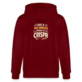 A Touch of CRISPR | Genetics Humor - Stanley/Stella CULTIVATOR  Unisex Organic Hooded Jacket - burgundy - Back - Anna (173cm)