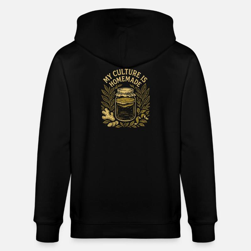 Hausgemachte Kultur | Kombucha Fermentation - Stanley/Stella Unisex Bio-Kapuzenjacke CULTIVATOR  - Schwarz