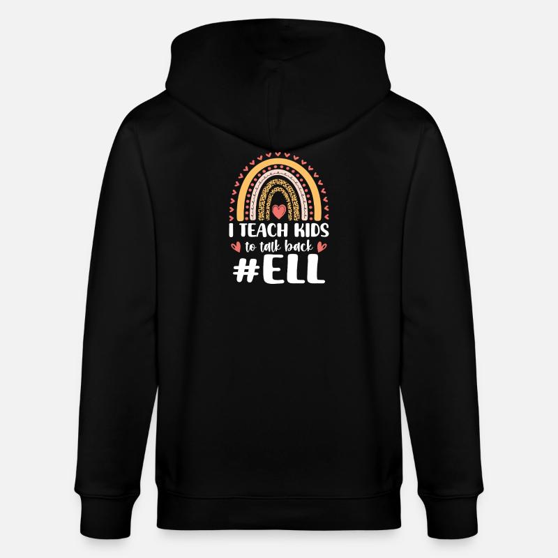 ELL-Lehrer englische Sprache - Stanley/Stella Unisex Bio-Kapuzenjacke CULTIVATOR - Schwarz