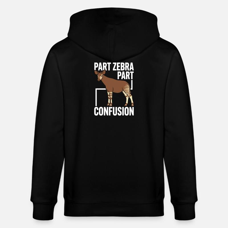 Okapi-liebhaber Okapi-tier Seltene Tierweltliebe - Stanley/Stella Unisex Bio-Kapuzenjacke CULTIVATOR  - Schwarz