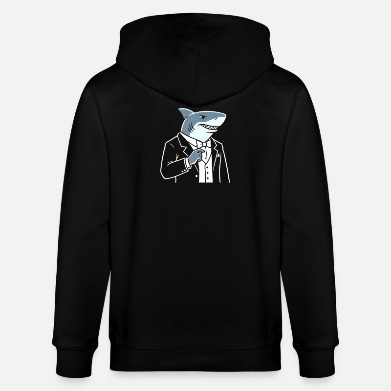 Gentleman requin en smoking - Veste à capuche bio CULTIVATOR Stanley/Stella Unisexe - noir
