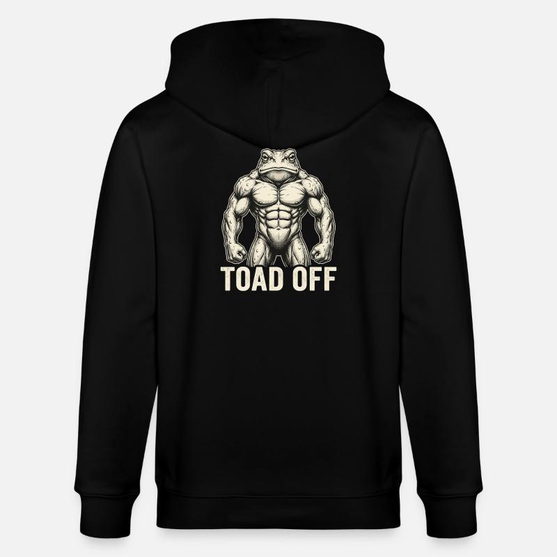 Toad Off Internet Meme Frog - Stanley/Stella CULTIVATOR Unisex Organic Hooded Jacket - black