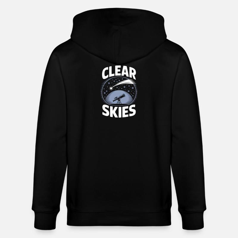 Télescope Ciel Clair Observateur d’étoiles - Veste à capuche bio CULTIVATOR Stanley/Stella Unisexe - noir