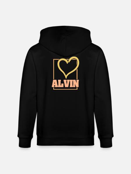 Alvi as love - Stanley/Stella CULTIVATOR  Unisex Organic Hooded Jacket - black