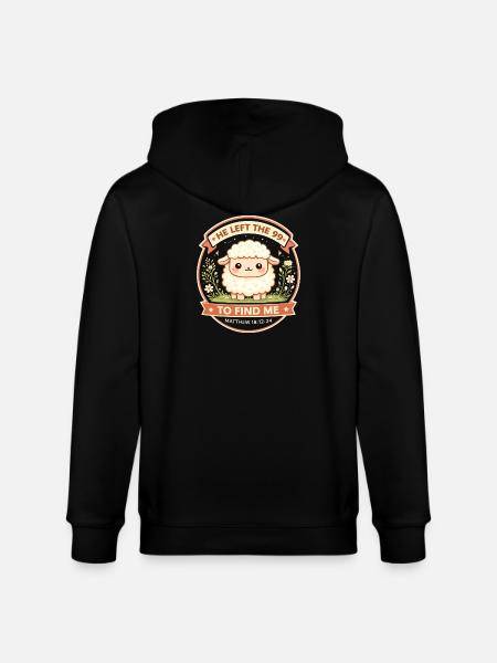 Lamb God Salvation Sheep Bible Verse - Stanley/Stella CULTIVATOR Unisex Organic Hooded Jacket - black