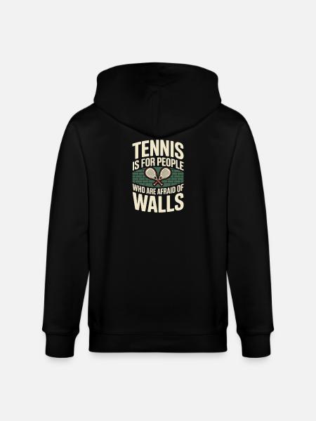 Padel Tennis Is For People Who Are Afraid Of Walls - Stanley/Stella CULTIVATOR  Unisex Organic Hooded Jacket - black