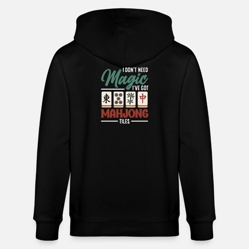 C’est l’heure du Mahjong - Veste à capuche bio CULTIVATOR Stanley/Stella Unisexe - noir