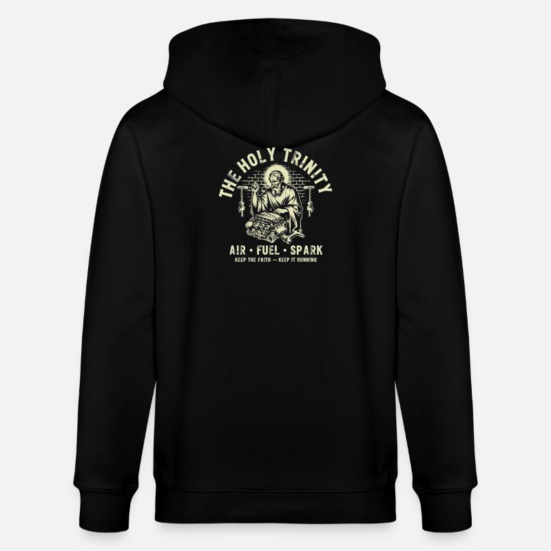 Holy Trinity Engine Spark - Stanley/Stella Unisex Bio-Kapuzenjacke CULTIVATOR  - Schwarz
