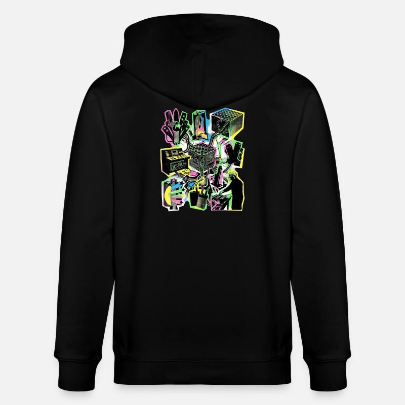 Pyrotechnicien Pyro - Veste à capuche bio CULTIVATOR Stanley/Stella Unisexe - noir