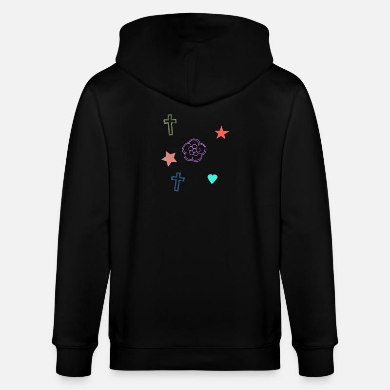 Étoile de la Fleur Croix - Veste à capuche bio CULTIVATOR Stanley/Stella Unisexe - noir