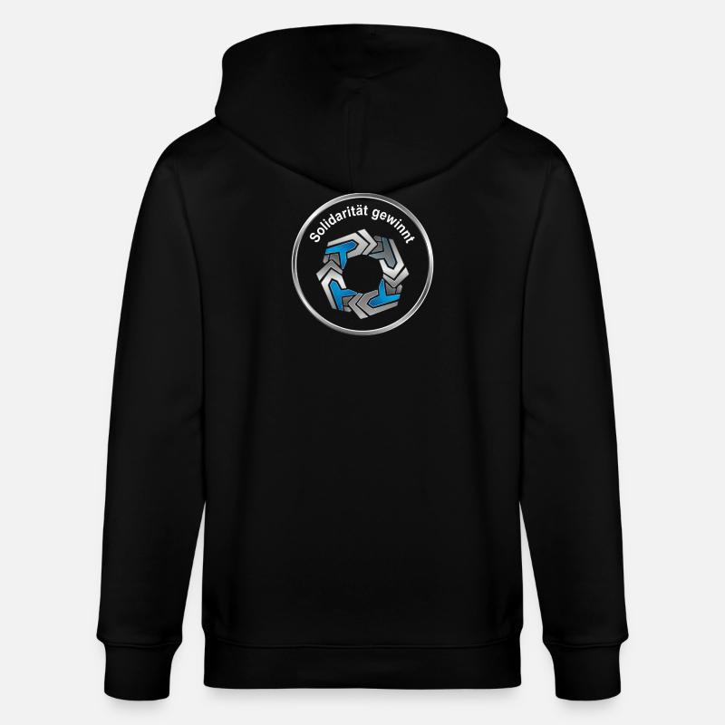 Solidarität Kreis Symbol starkes Statement - Stanley/Stella Unisex Bio-Kapuzenjacke CULTIVATOR  - Schwarz