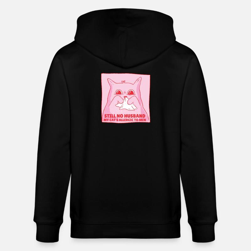 Pas de chat marié qui dit - Veste à capuche bio CULTIVATOR Stanley/Stella Unisexe - noir