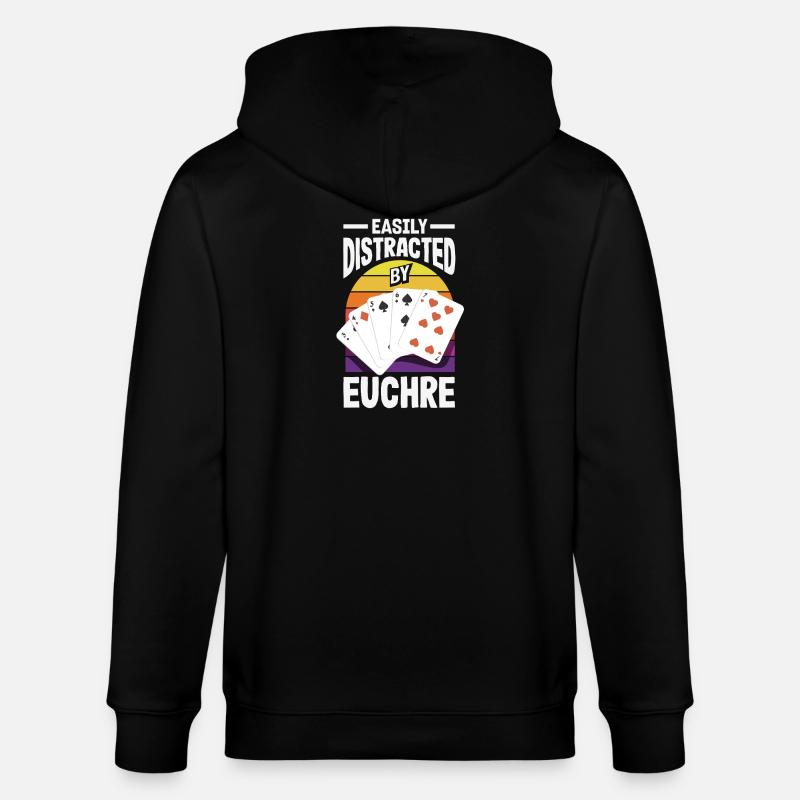 Facilement distrait par l’Euchre - Veste à capuche bio CULTIVATOR Stanley/Stella Unisexe - noir