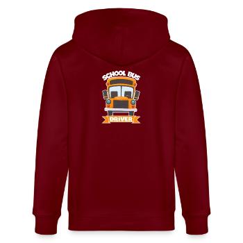 Chauffeur de bus scolaire Opérateur de bus Capitaine de bus Professionnel - Veste à capuche bio CULTIVATOR Stanley/Stella Unisexe - bordeaux - Dos - Anna (173cm)