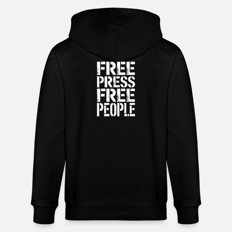 Libres de presse, libres de peuple - Veste à capuche bio CULTIVATOR Stanley/Stella Unisexe - noir
