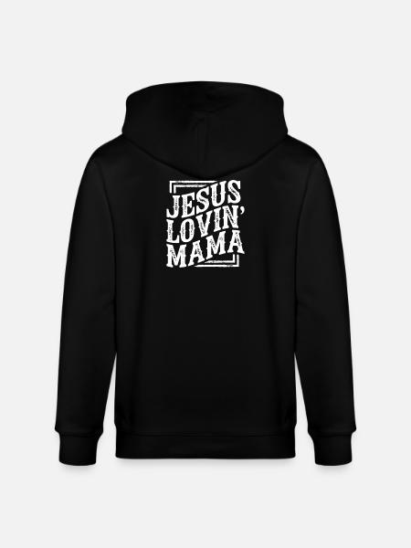 Jesus Lovin' Mama Typography - Stanley/Stella CULTIVATOR Unisex Organic Hooded Jacket - black