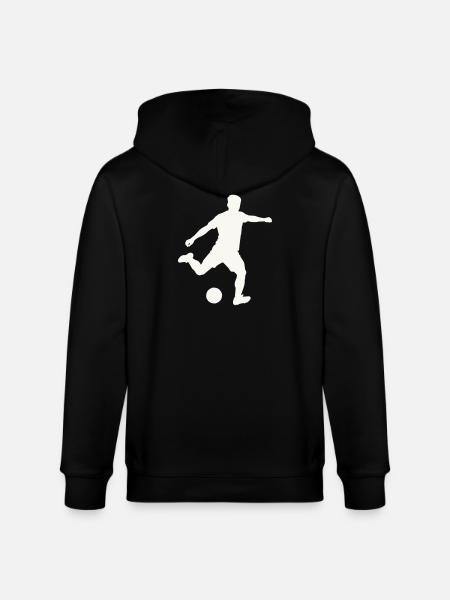Foosball silhouette in motion - Stanley/Stella CULTIVATOR  Unisex Organic Hooded Jacket - black