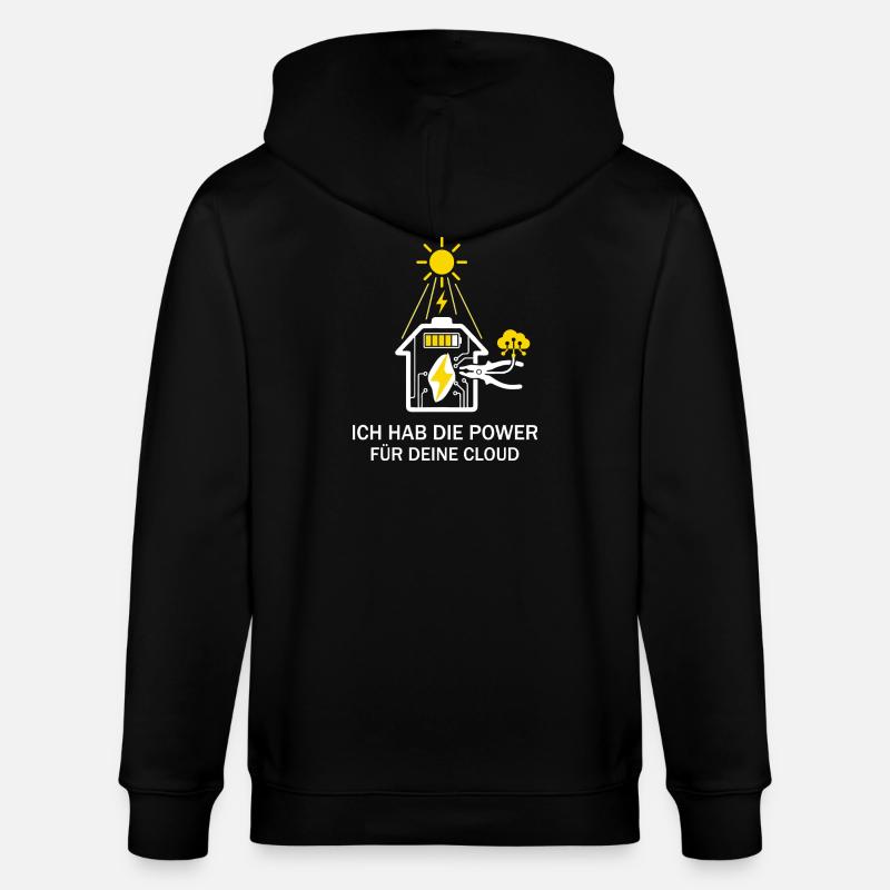 Solar Handwerker Cloud Power   - Stanley/Stella Unisex Bio-Kapuzenjacke CULTIVATOR  - Schwarz