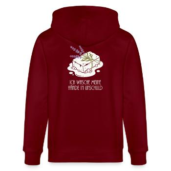 Seifen Schaum Lavendel Hobby - Stanley/Stella Unisex Bio-Kapuzenjacke CULTIVATOR  - Burgunderrot - Hinten - Anna (173cm)