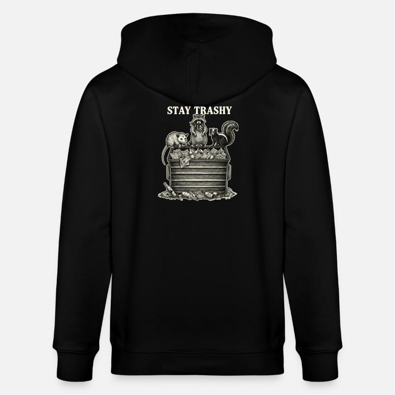 Reste Raton laveur Opossum Skunk - Veste à capuche bio CULTIVATOR Stanley/Stella Unisexe - noir
