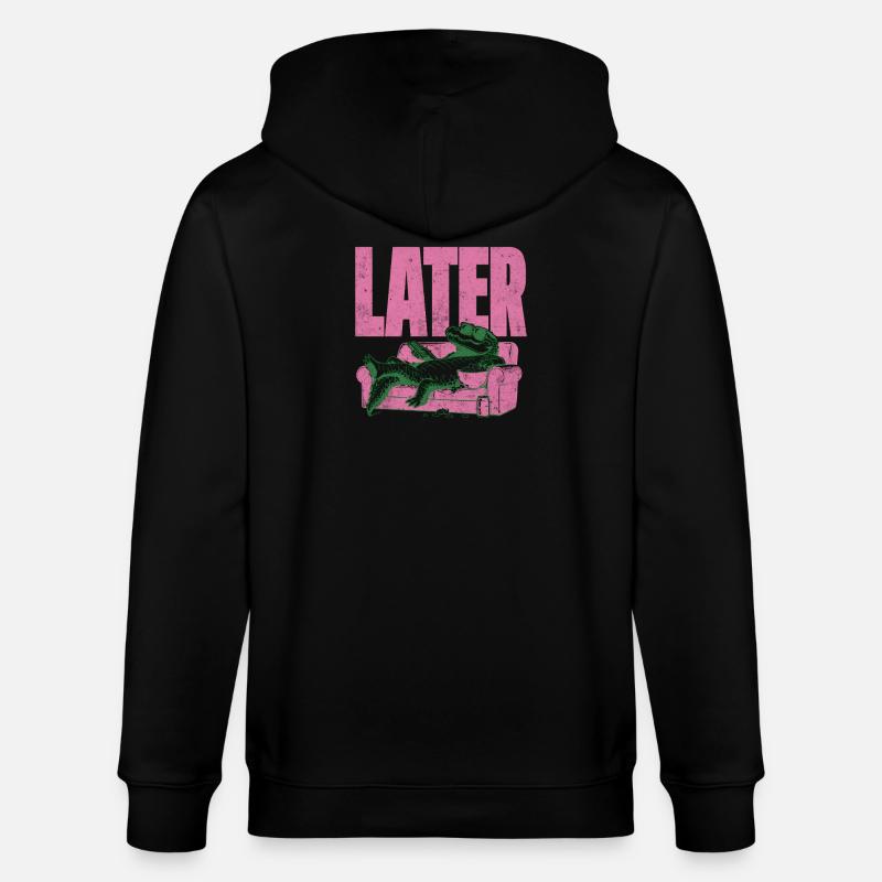ALLIGATOR LOUNGE PLUS TARD - Veste à capuche bio CULTIVATOR Stanley/Stella Unisexe - noir
