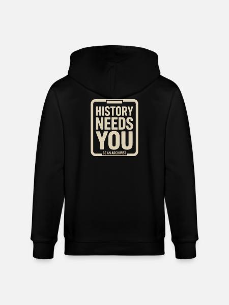 L’histoire exige que tu sois archiviste - Veste à capuche bio CULTIVATOR Stanley/Stella Unisexe - noir