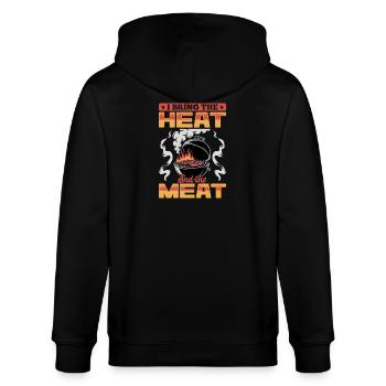 BBQ Grilling Meat Smoking Barbecue - Stanley/Stella CULTIVATOR  Unisex Organic Hooded Jacket - black - Back - Anna (173cm)