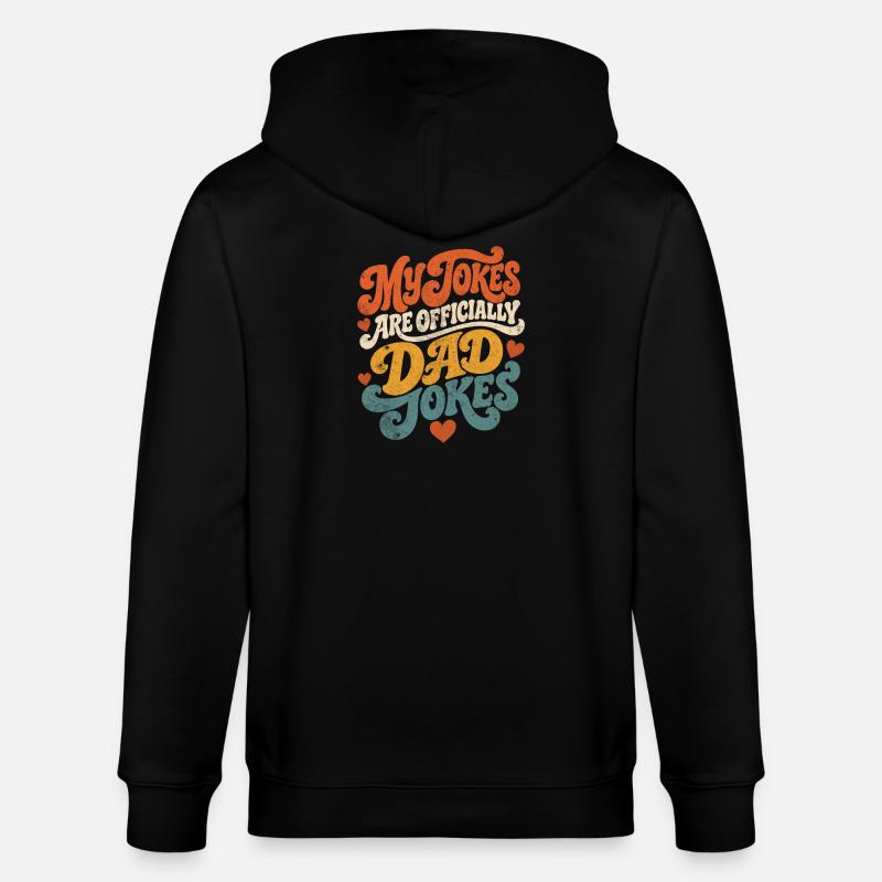 Meine Witze sind offiziell DadWitze - Stanley/Stella Unisex Bio-Kapuzenjacke CULTIVATOR  - Schwarz