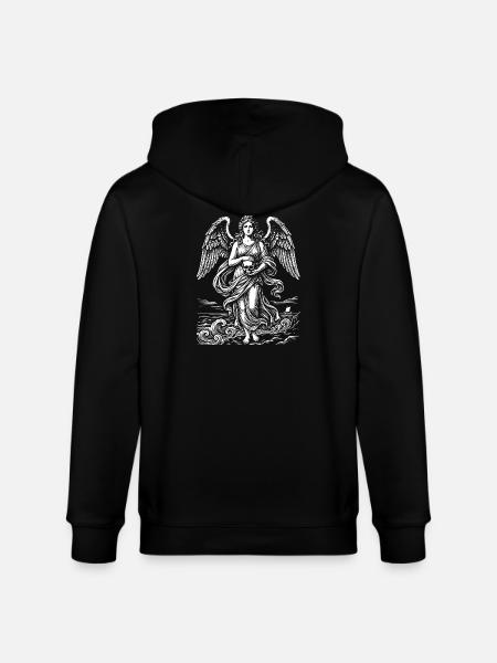 Seaborne Venus with Skull - Stanley/Stella CULTIVATOR Unisex Organic Hooded Jacket - black