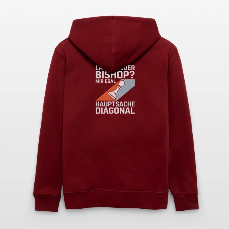 Läufer oder Bishop? Diagonal-Humor Stanley/Stella Unisex Bio-Kapuzenjacke CULTIVATOR 