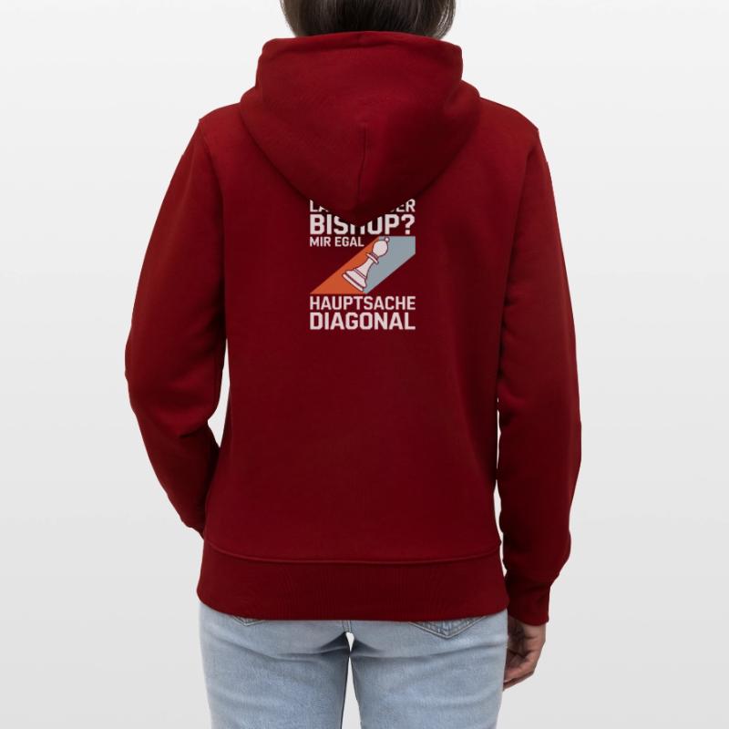 Läufer oder Bishop? Diagonal-Humor Stanley/Stella Unisex Bio-Kapuzenjacke CULTIVATOR 