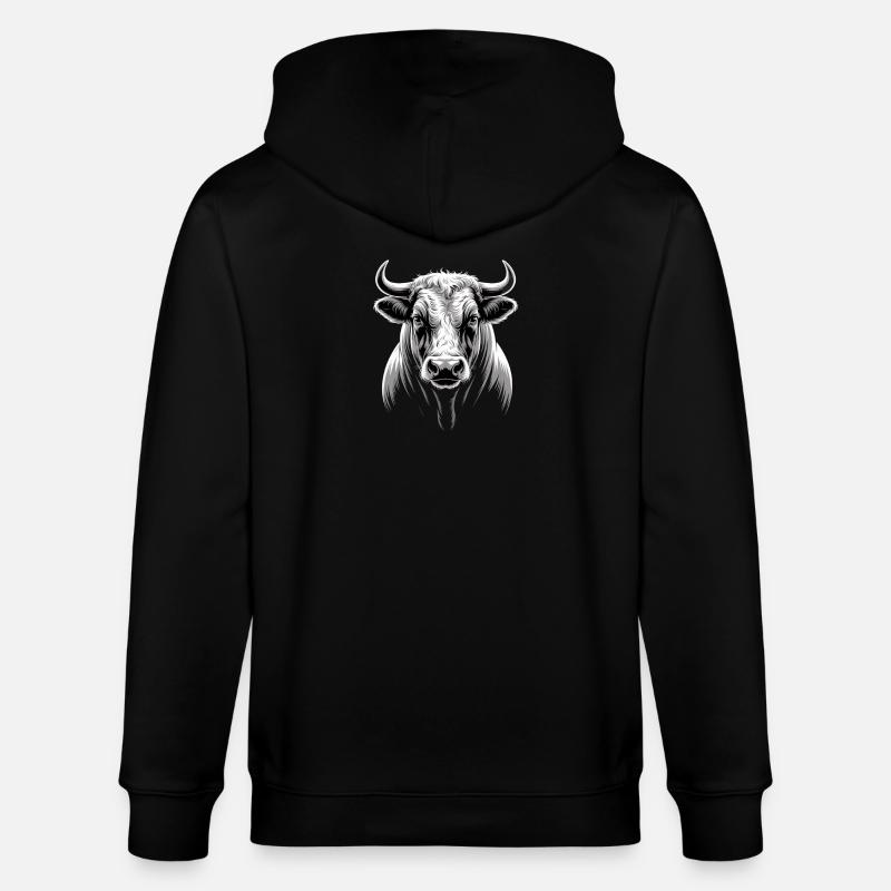 Taureau Taureau - Veste à capuche bio CULTIVATOR Stanley/Stella Unisexe - noir